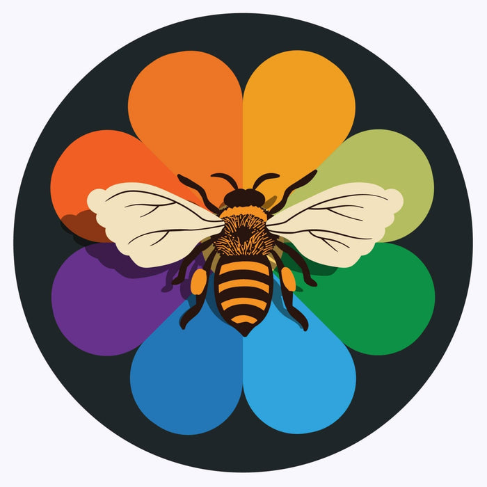 BEE for Pride Rainbow Flower - Sticker