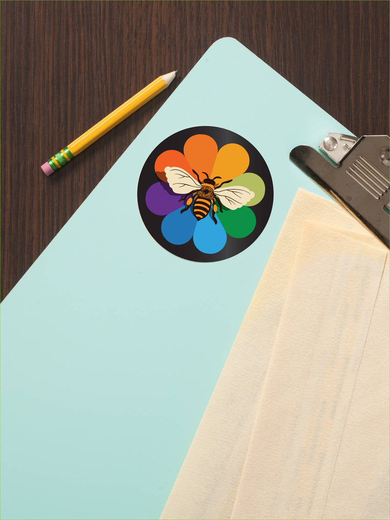 BEE for Pride Rainbow Flower - Sticker