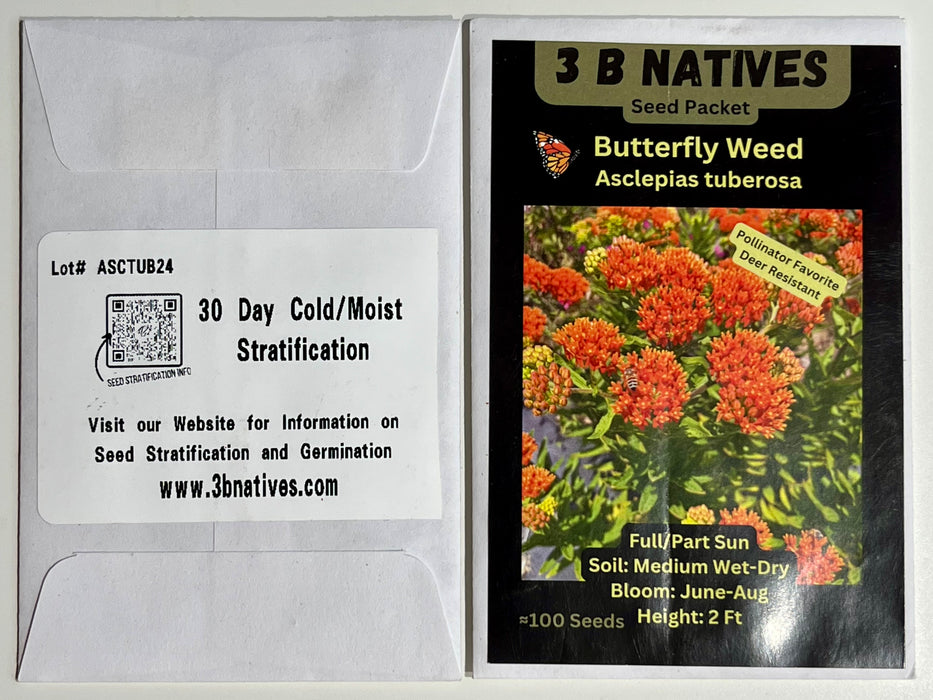 Seed Pack - Butterfly Milkweed (Asclepias tuberosa)