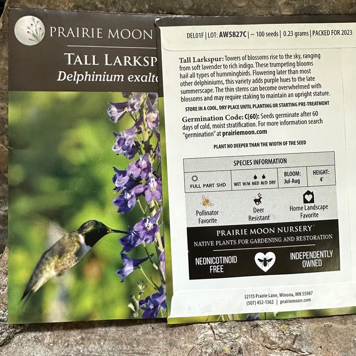 Seed Pack - Tall Larkspur (Delphinium exaltatum)