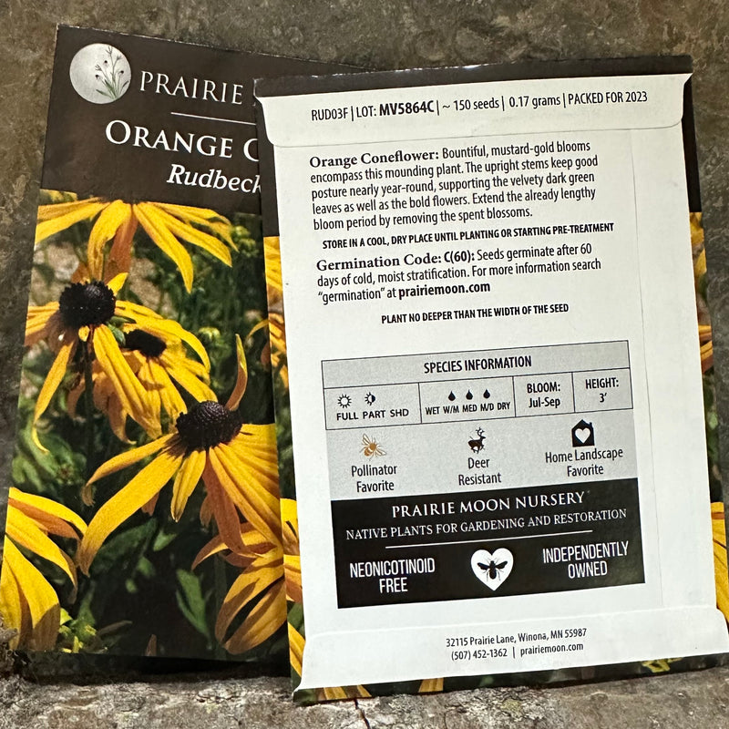 Seed Pack - Showy Black-eyed Susan [Orange Coneflower] (Rudbeckia fulgida)