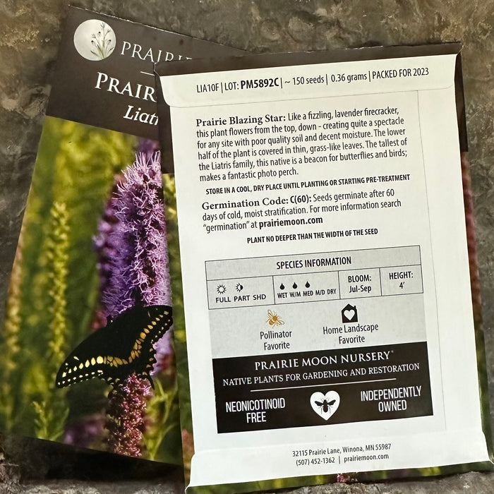 Seed Pack - Prairie Blazing Star (Liatris pycnostachya)