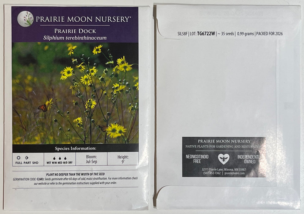 Seed Pack - Prairie Dock (Silphium terebinthinaceum)