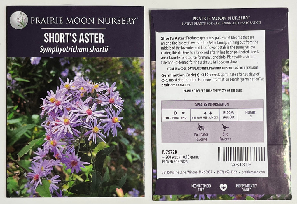 Seed Pack - Short's Aster (Symphyotrichum shortii)
