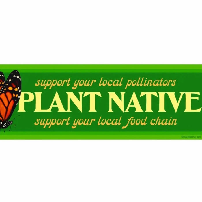 omni plant based pot stickers Plant Native Species Weatherproof Bumpersticker — Native Plants Unlimited LLC