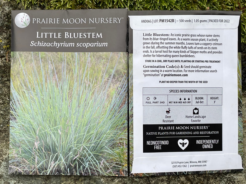 Seed Pack - Little Bluestem (Schizachyrium scoparium)